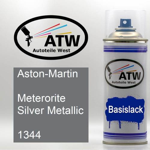 Aston-Martin, Meterorite Silver Metallic, 1344: 400ml Sprühdose, von ATW Autoteile West.